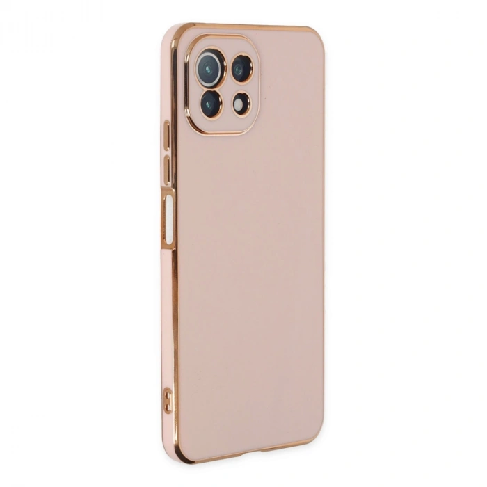 Xiaomi Mi 11 Lite Kılıf Volet Silikon - Pembe