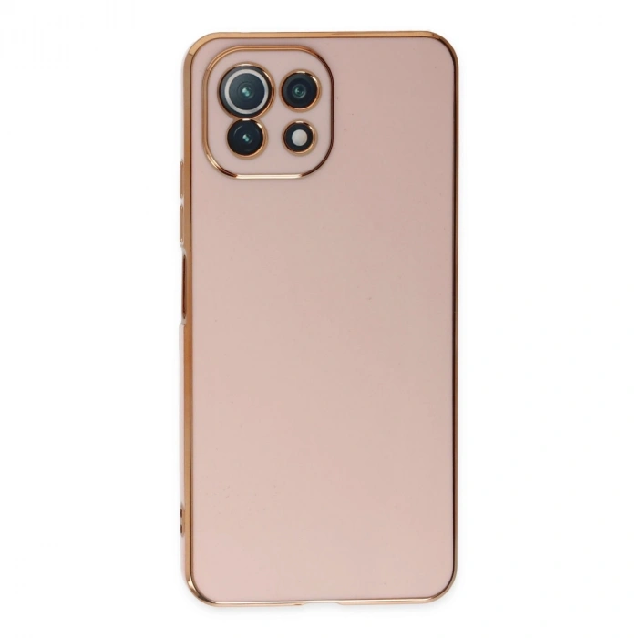 Xiaomi Mi 11 Lite Kılıf Volet Silikon - Pembe