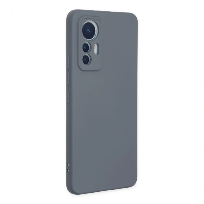 Xiaomi Mi 12 Lite Kılıf Nano İçi Kadife Silikon - Gri