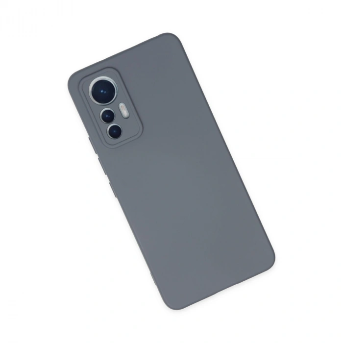 Xiaomi Mi 12 Lite Kılıf Nano İçi Kadife Silikon - Gri