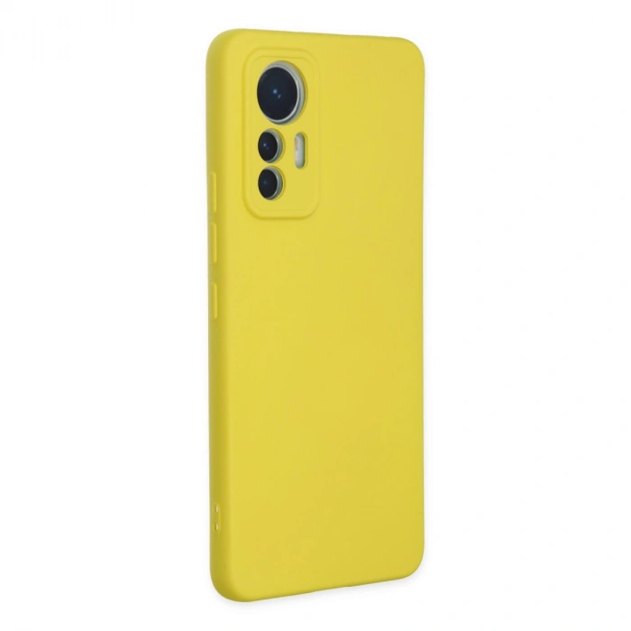 Xiaomi Mi 12 Lite Kılıf Nano İçi Kadife Silikon - Sarı