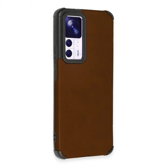 Xiaomi Mi 12t Kılıf Loop Deri Silikon - Kahverengi
