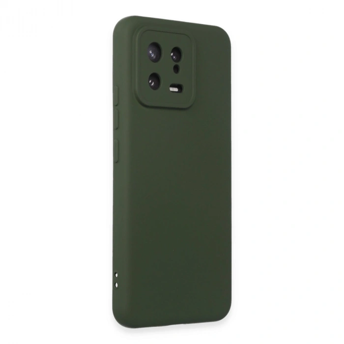 Xiaomi Mi 13 Kılıf Nano İçi Kadife Silikon - Koyu Yeşil