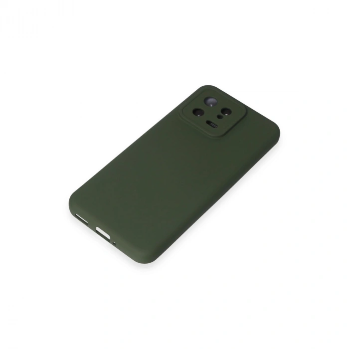 Xiaomi Mi 13 Kılıf Nano İçi Kadife Silikon - Koyu Yeşil