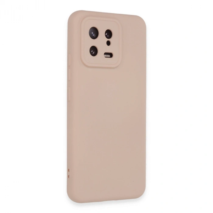 Xiaomi Mi 13 Kılıf Nano İçi Kadife Silikon - Pudra