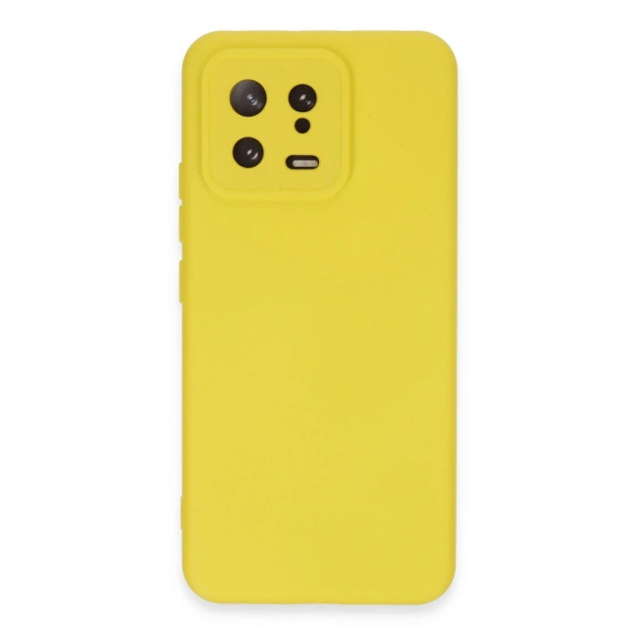 Xiaomi Mi 13 Kılıf Nano İçi Kadife Silikon - Sarı