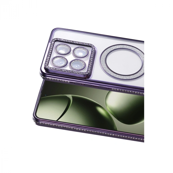 Xiaomi Mi 14t Pro Joke Simli Magneticsafe Kılıf - Derin Mor