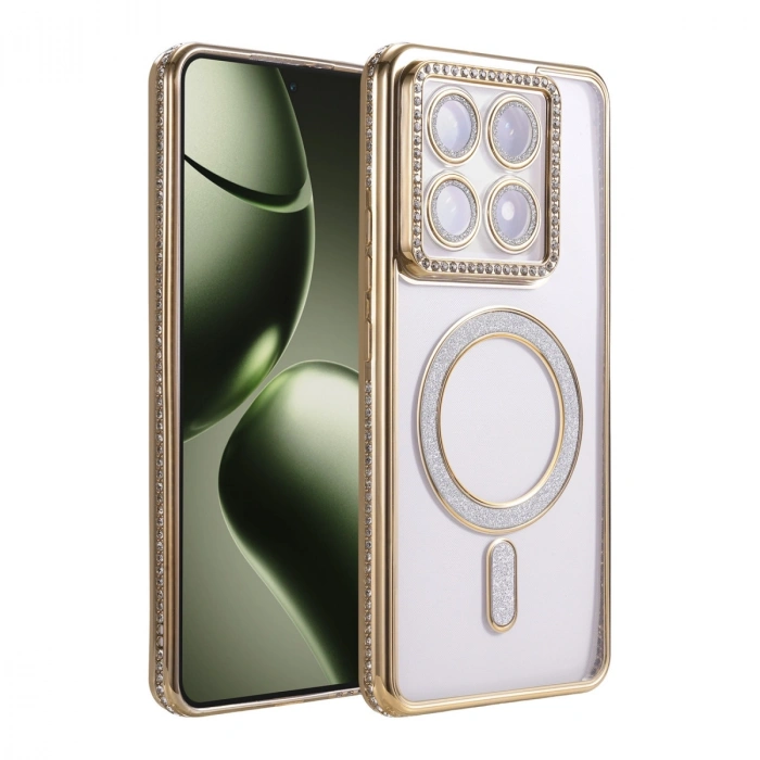 Xiaomi Mi 14t Pro Joke Simli Magneticsafe Kılıf - Gold