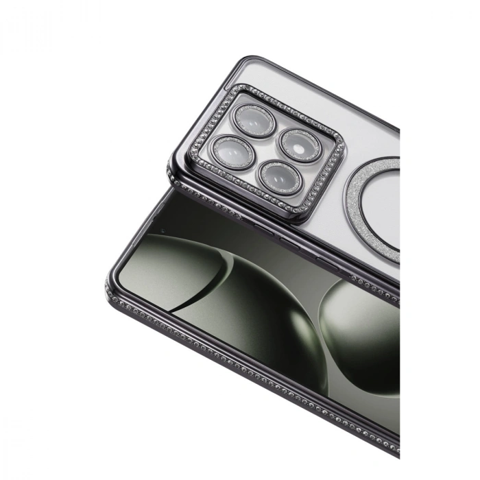 Xiaomi Mi 14t Pro Joke Simli Magneticsafe Kılıf - Siyah