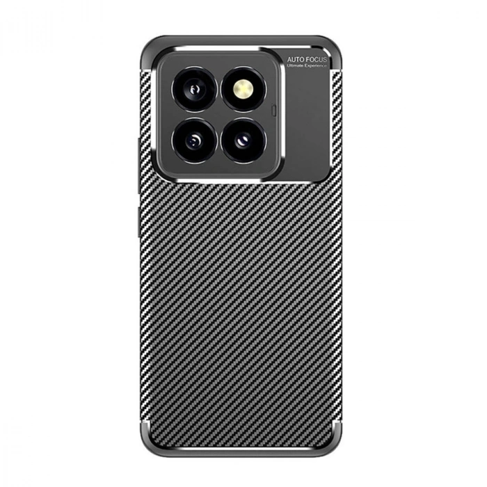 Xiaomi Mi 14t Pro Kılıf Auto Focus Karbon Kapak - Siyah