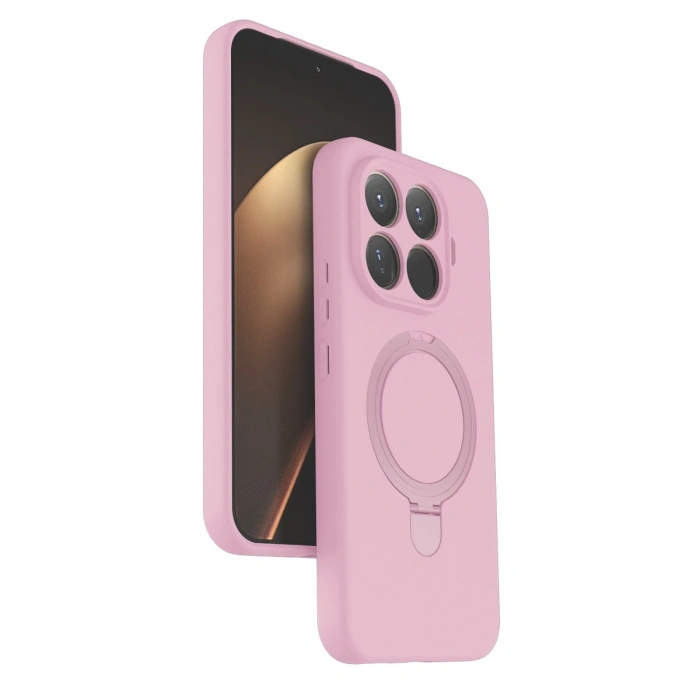 Xiaomi Mi 15t Pro Regal Magsafe Standlı Kapak - Açık Pembe