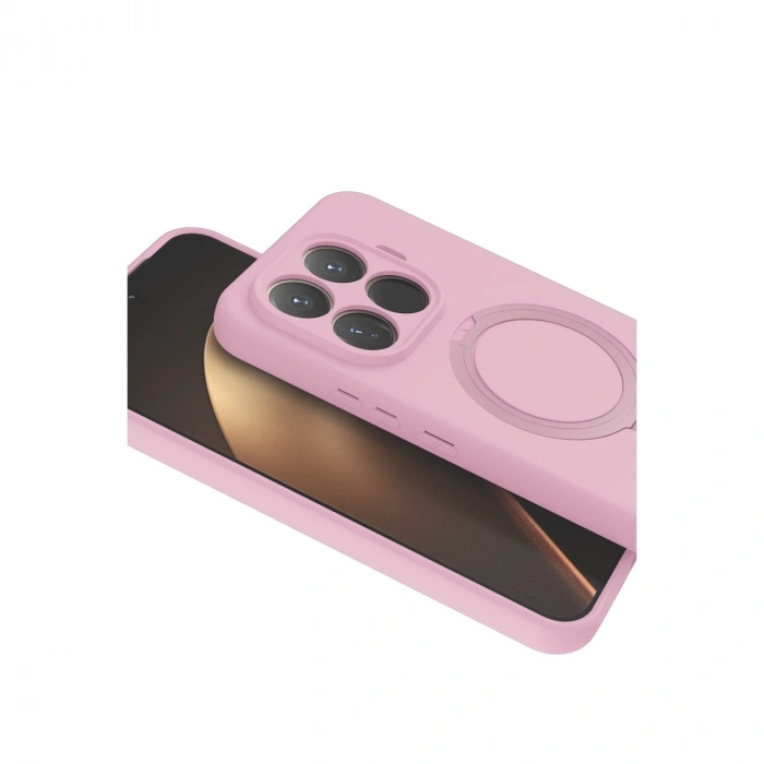 Xiaomi Mi 15t Pro Regal Magsafe Standlı Kapak - Açık Pembe