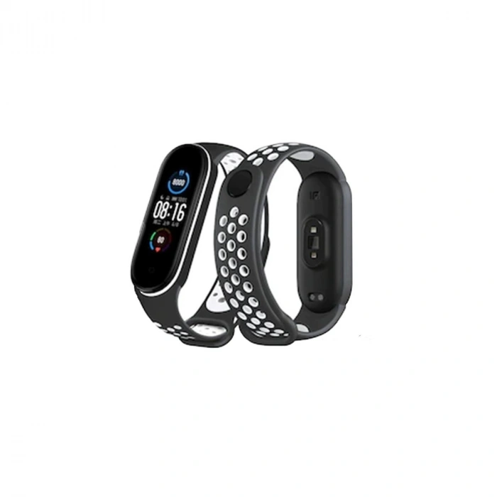 Xiaomi Mi Band 4 Spor Delikli Kordon (SAAT DEĞİLDİR) - Siyah-beyaz
