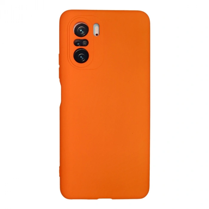 Xiaomi Poco F3 Kılıf Nano İçi Kadife Silikon - Turuncu