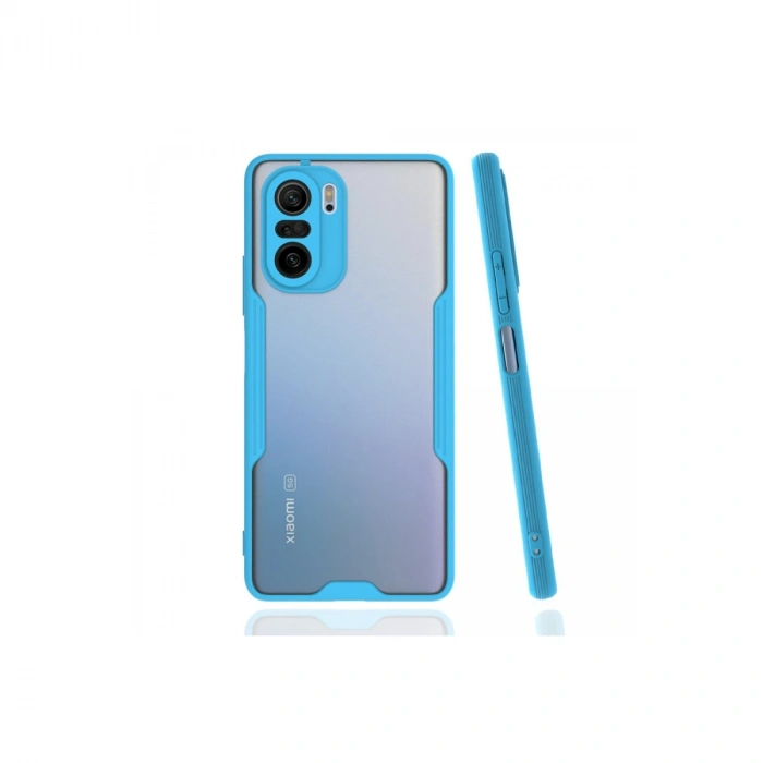 Xiaomi Poco F3 Kılıf Platin Silikon - Mavi