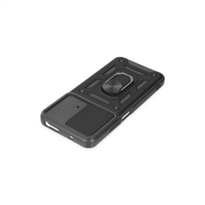 Xiaomi Poco M4 Pro 4g Kılıf Pars Lens Yüzüklü Silikon - Siyah