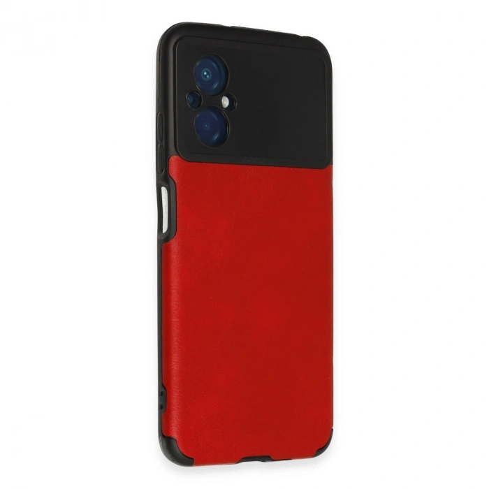 Xiaomi Poco M5 Kılıf Loop Deri Silikon - Kırmızı