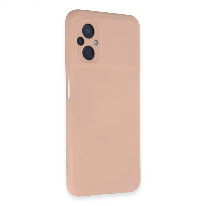 Xiaomi Poco M5 Kılıf Nano İçi Kadife Silikon - Pudra