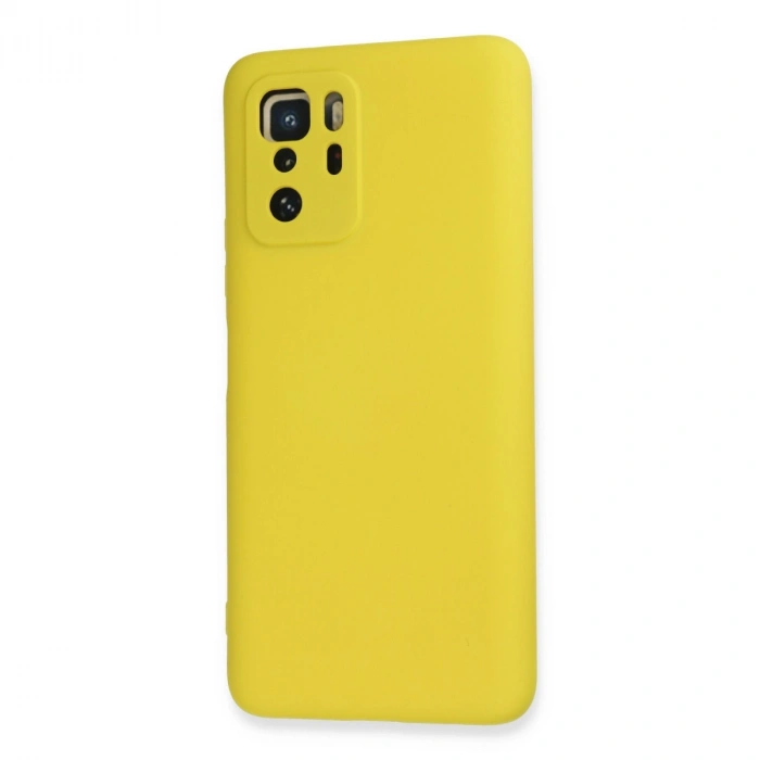 Xiaomi Poco X3 Gt Kılıf Nano İçi Kadife Silikon - Sarı