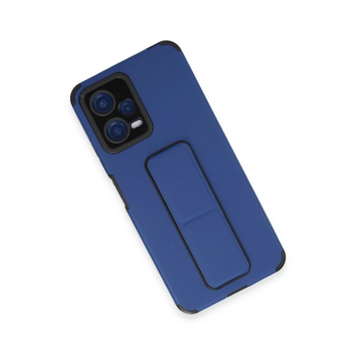 Xiaomi Poco X5 5g Kılıf Mega Standlı Silikon - Mavi