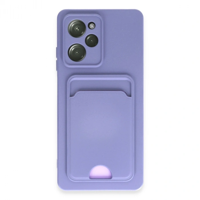 Xiaomi Poco X5 Pro 5g Kılıf Kelvin Kartvizitli Silikon - Lila