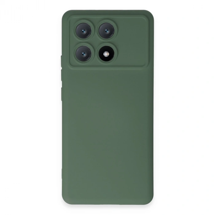 Xiaomi Poco X6 Pro Kılıf Nano İçi Kadife Silikon - Koyu Yeşil