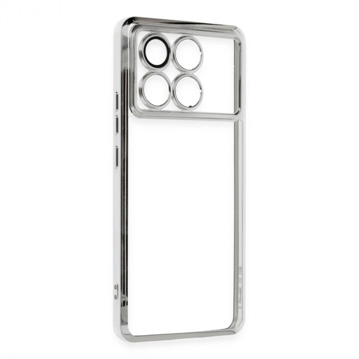 Xiaomi Poco X6 Pro Kılıf Razer Lensli Silikon - Gümüş