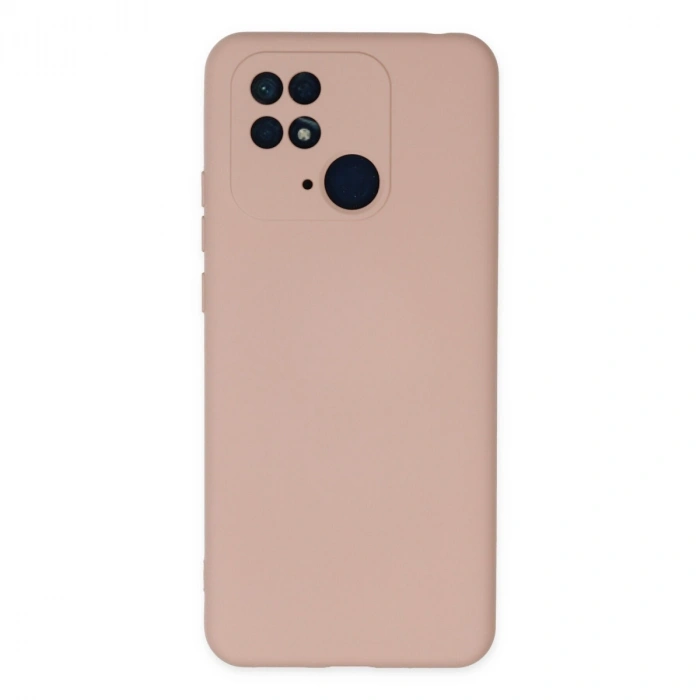 Xiaomi Redmi 10c Kılıf Nano İçi Kadife Silikon - Pudra