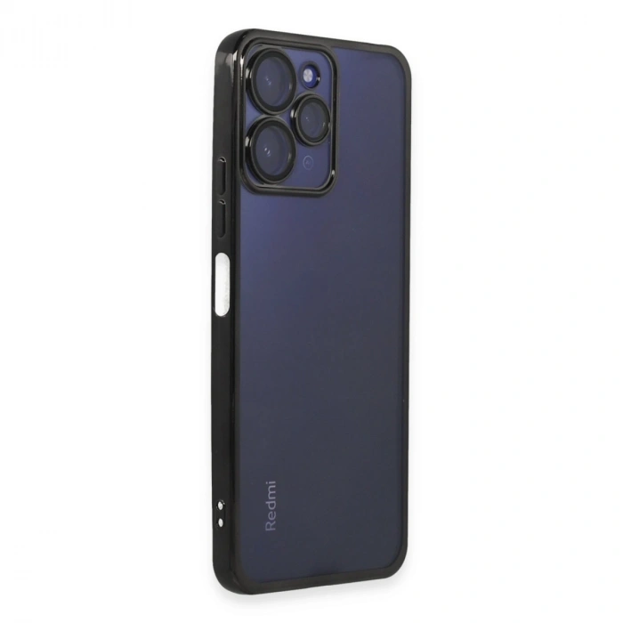 Xiaomi Redmi 12 Kılıf Razer Lensli Silikon - Siyah