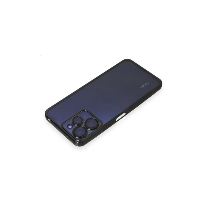 Xiaomi Redmi 12 Kılıf Razer Lensli Silikon - Siyah