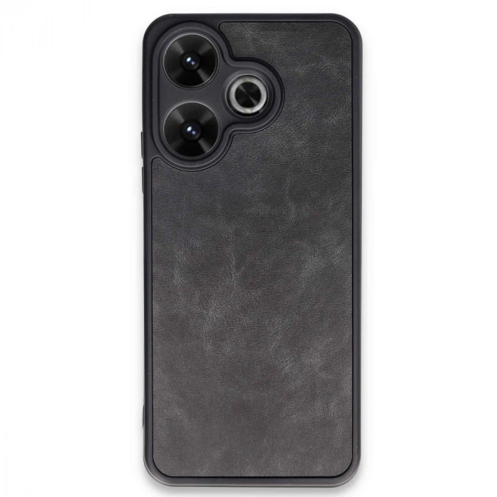 Xiaomi Redmi 13 4G Kılıf Aras Deri Kapak - Siyah