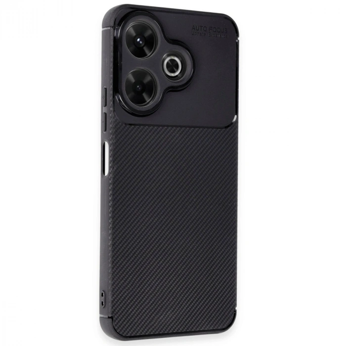 Xiaomi Redmi 13 4g Kılıf Auto Focus Karbon Kapak - Siyah