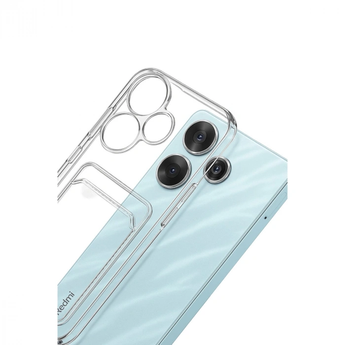 Xiaomi Redmi 13 4g Kılıf Kart Şeffaf Silikon - Şeffaf