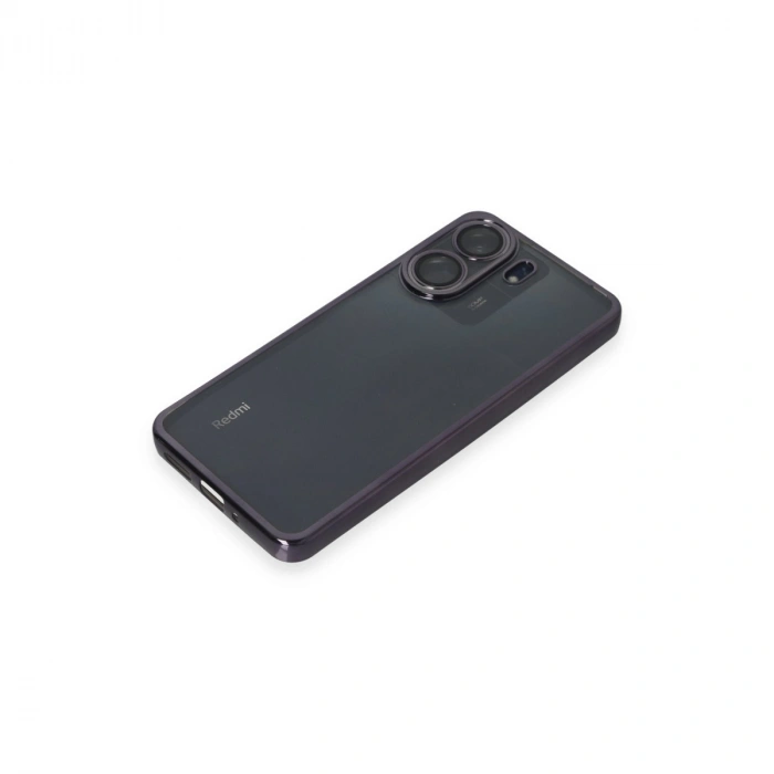 Xiaomi Redmi 13c Kılıf Razer Lensli Silikon - Mor