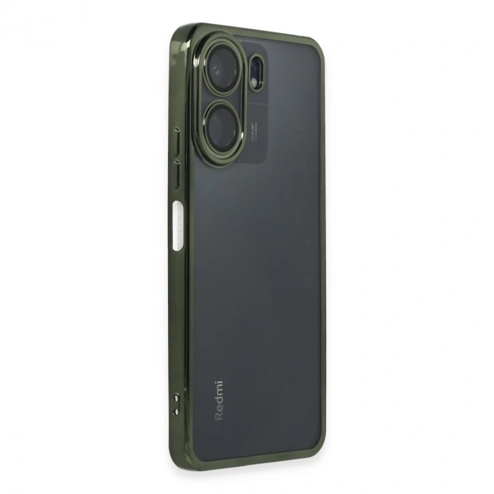 Xiaomi Redmi 13c Kılıf Razer Lensli Silikon - Yeşil