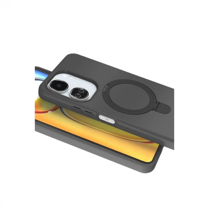 Xiaomi Redmi 13c Regal Magsafe Standlı Kapak - Titan Gri