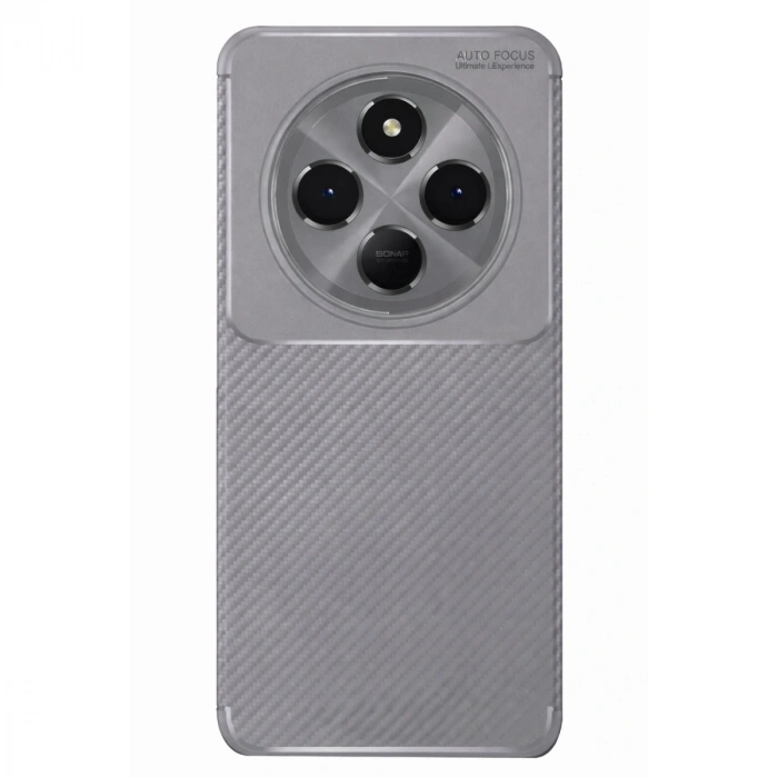 Xiaomi Redmi 14c Kılıf Auto Focus Karbon Kapak - Gri