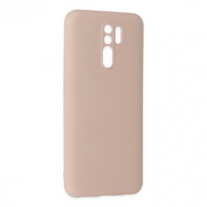 Xiaomi Redmi 9 Kılıf Nano İçi Kadife Silikon - Pudra