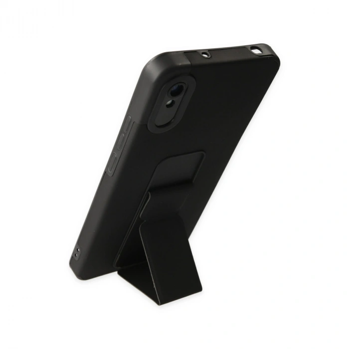 Xiaomi Redmi 9a Kılıf Mega Standlı Silikon - Siyah