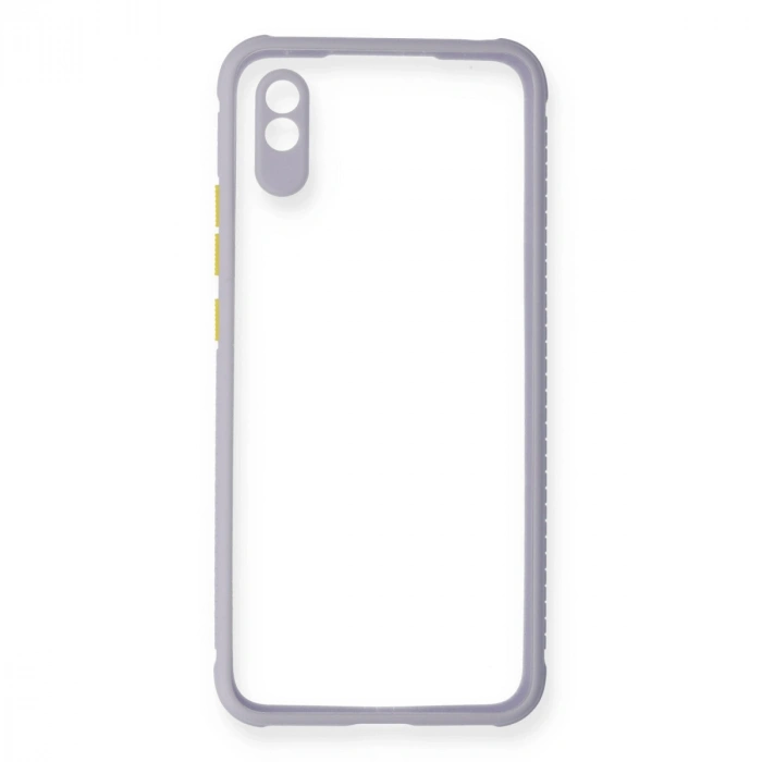 Xiaomi Redmi 9a Kılıf Miami Şeffaf Silikon - Lila