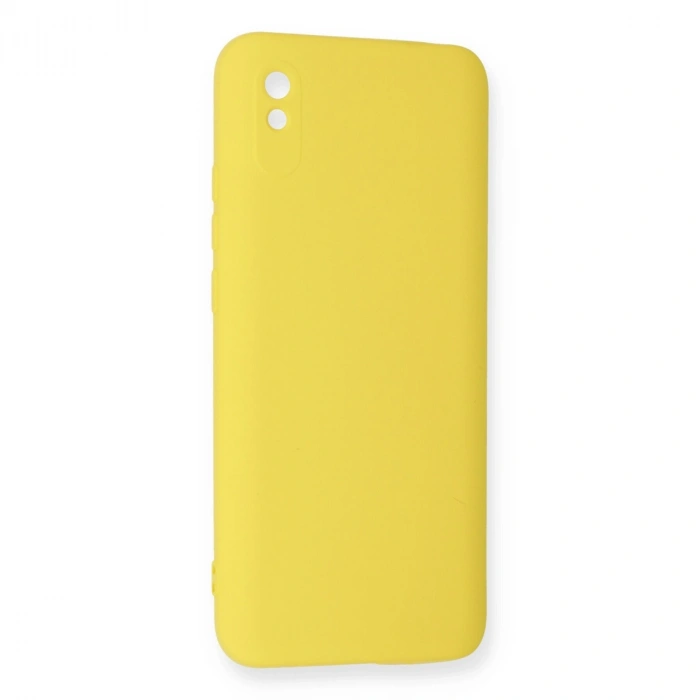 Xiaomi Redmi 9a Kılıf Nano İçi Kadife Silikon - Sarı