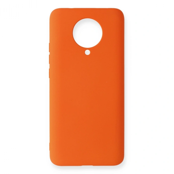 Xiaomi Redmi K30 Pro Kılıf Nano İçi Kadife Silikon - Turuncu