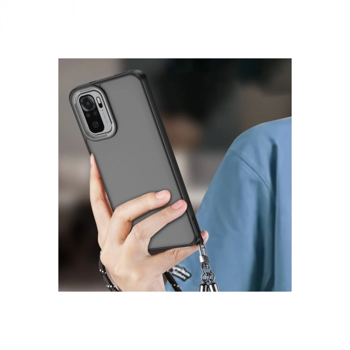 Xiaomi Redmi Note 10 Pro Kılıf Elegant Kapak - Pudra