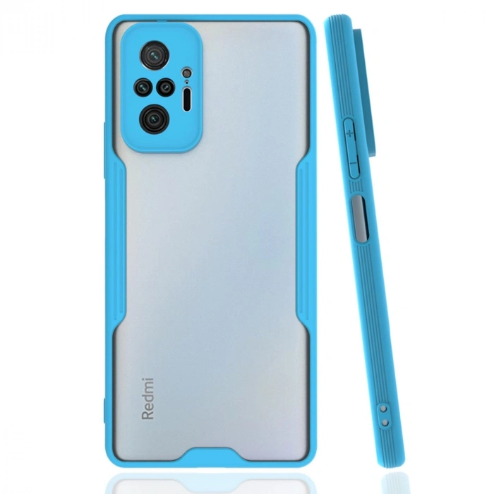 Xiaomi Redmi Note 10 Pro Kılıf Platin Silikon - Mavi