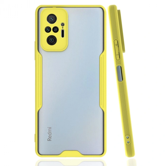 Xiaomi Redmi Note 10 Pro Kılıf Platin Silikon - Sarı