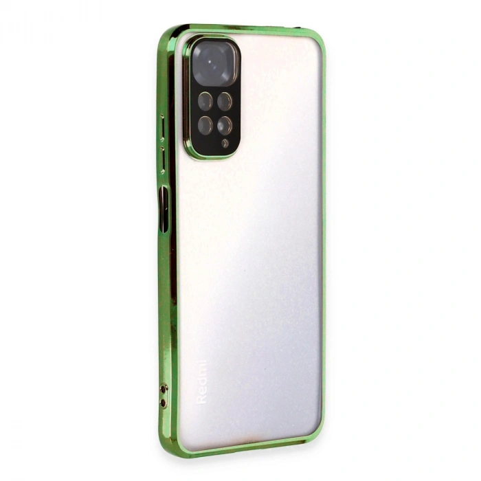 Xiaomi Redmi Note 11 Kılıf Razer Lensli Silikon - Yeşil