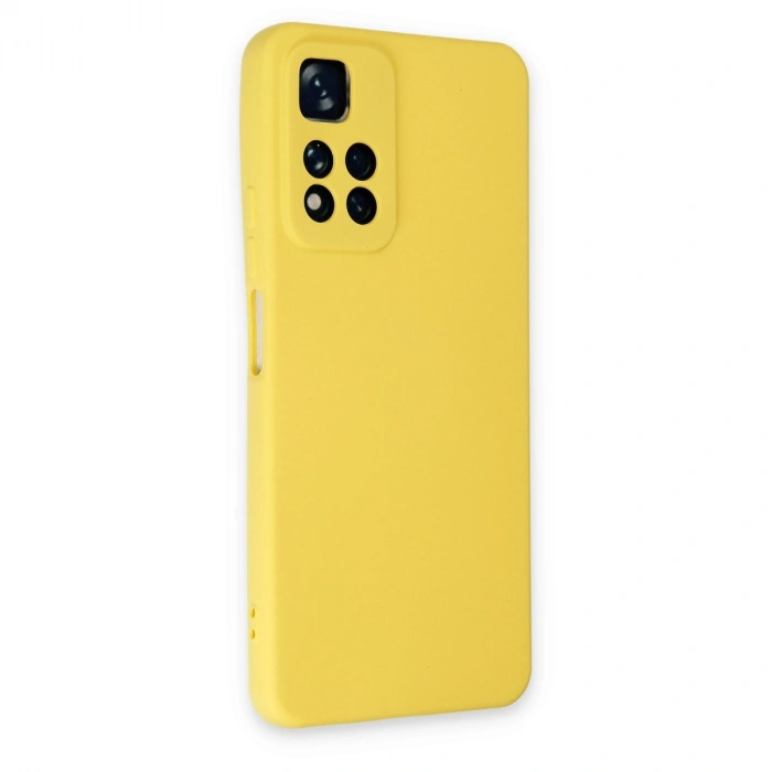 Xiaomi Redmi Note 11 Pro Plus 5g Kılıf Nano İçi Kadife Silikon - Sarı