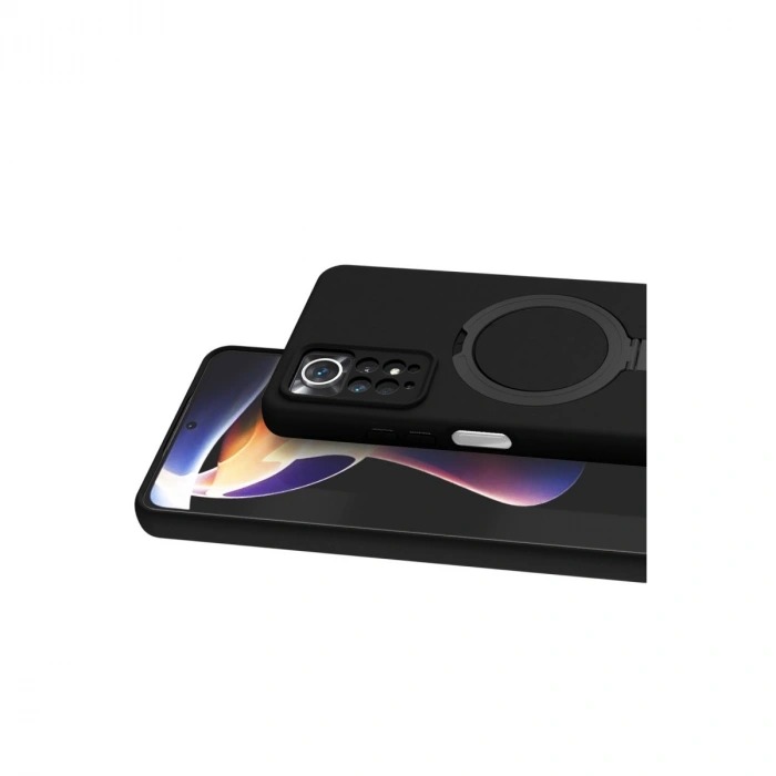 Xiaomi Redmi Note 12 Pro 4G Regal Magsafe Standlı Kapak - Siyah