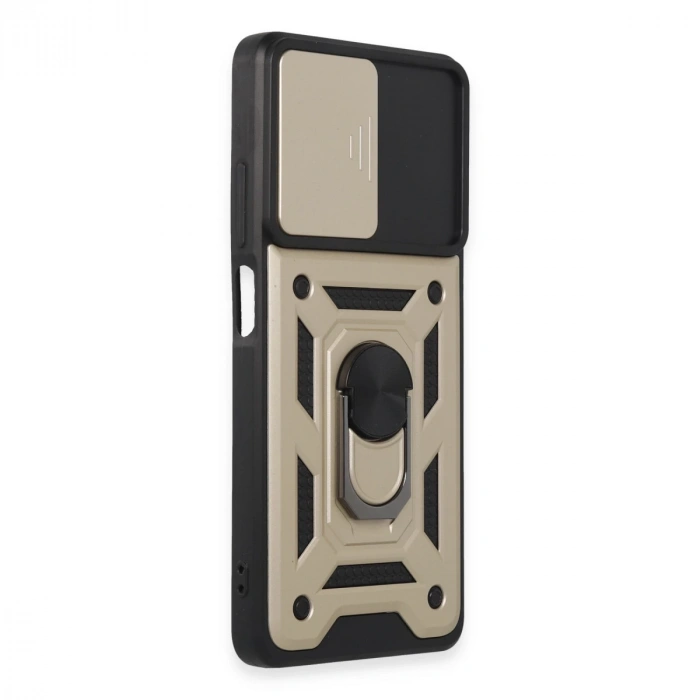 Xiaomi Redmi Note 12 Pro 5g Kılıf Pars Lens Yüzüklü Silikon - Gold