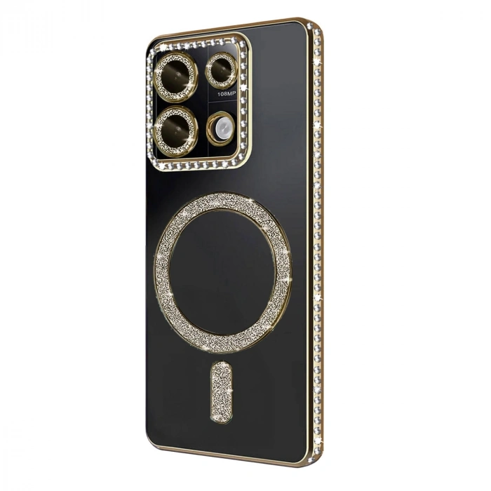 Xiaomi Redmi Note 13 Pro 4g Joke Simli Magneticsafe Kılıf - Gold